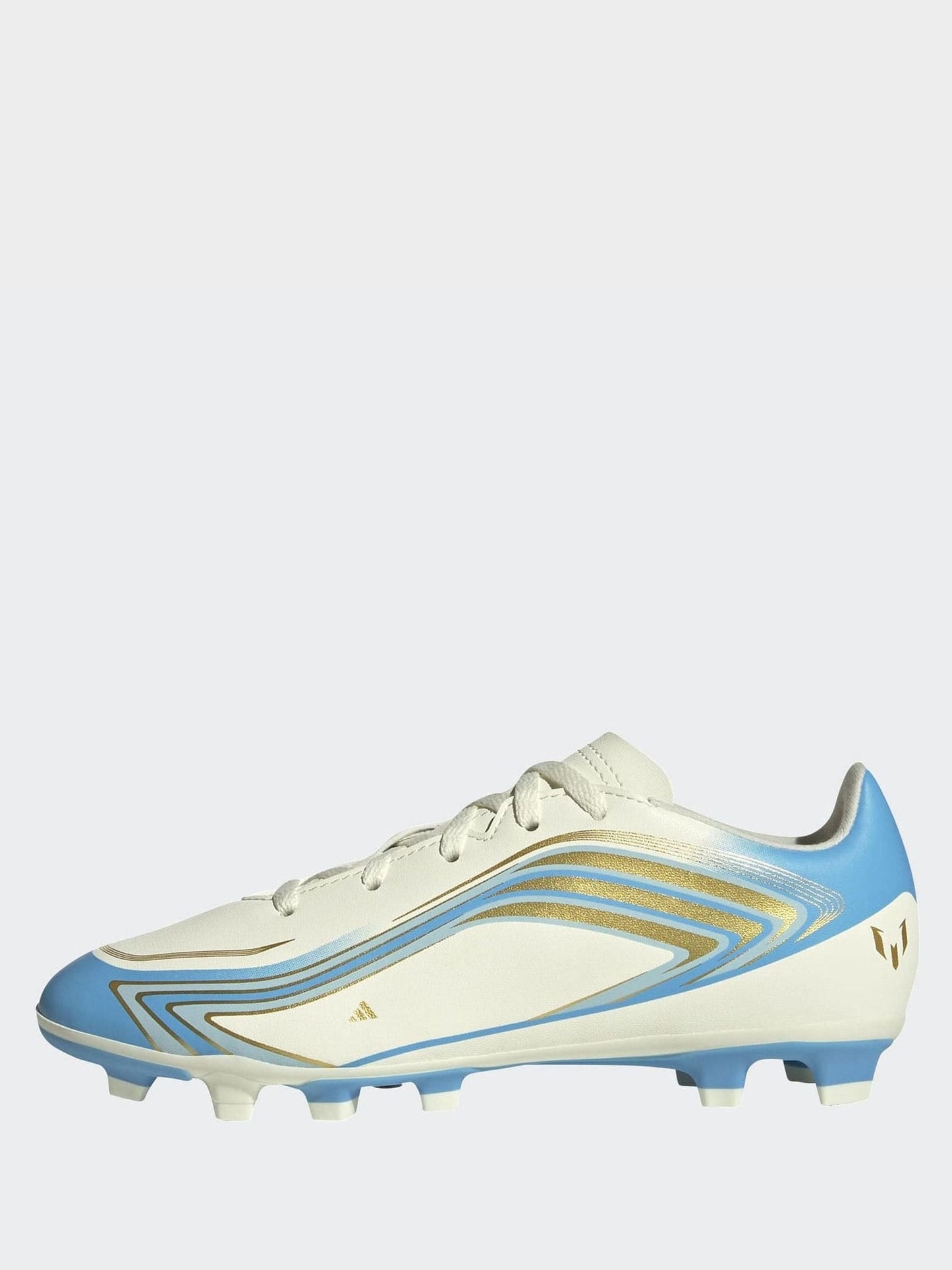 adidas Beige F50 Messi Club Firm Ground / Multi Ground Football Boots Kids image 2