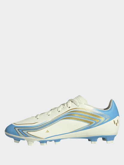 adidas Beige F50 Messi Club Firm Ground / Multi Ground Football Boots Kids image 2