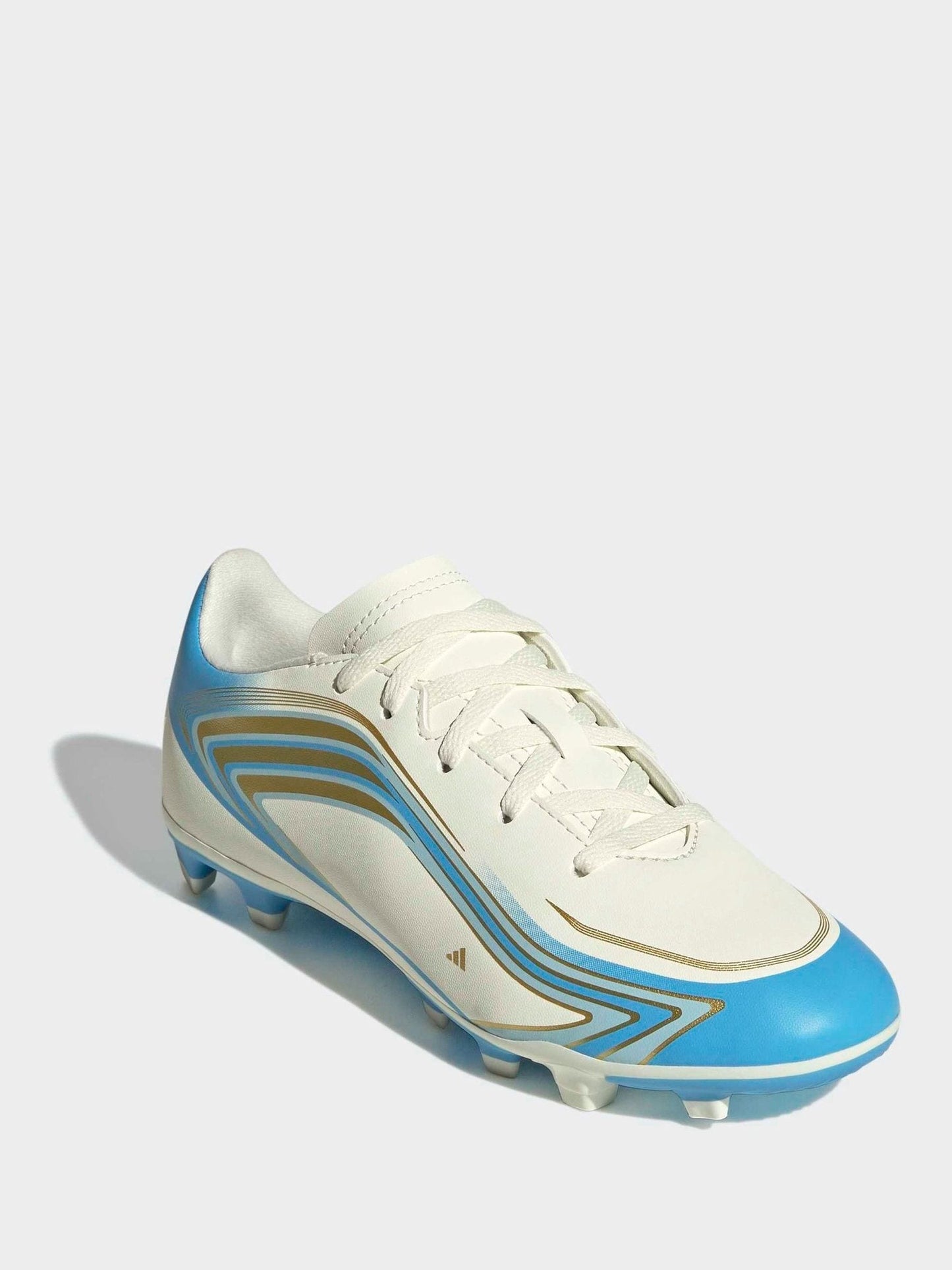 adidas Beige F50 Messi Club Firm Ground / Multi Ground Football Boots Kids image 5
