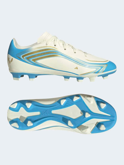 adidas Beige F50 Messi Club Firm Ground / Multi Ground Football Boots Kids image 7