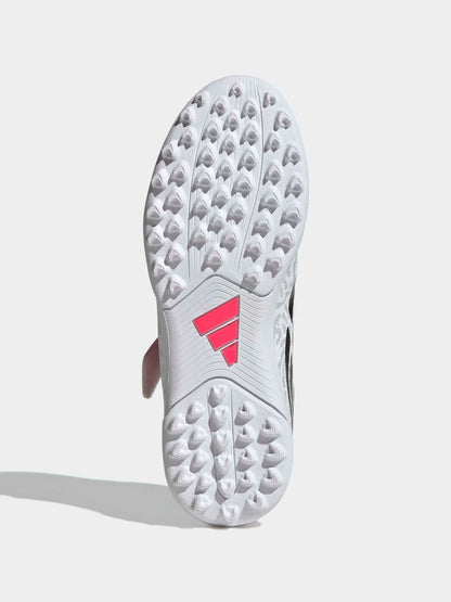adidas White Predator Club Hook & Loop Turf Football Boots Kids image 3