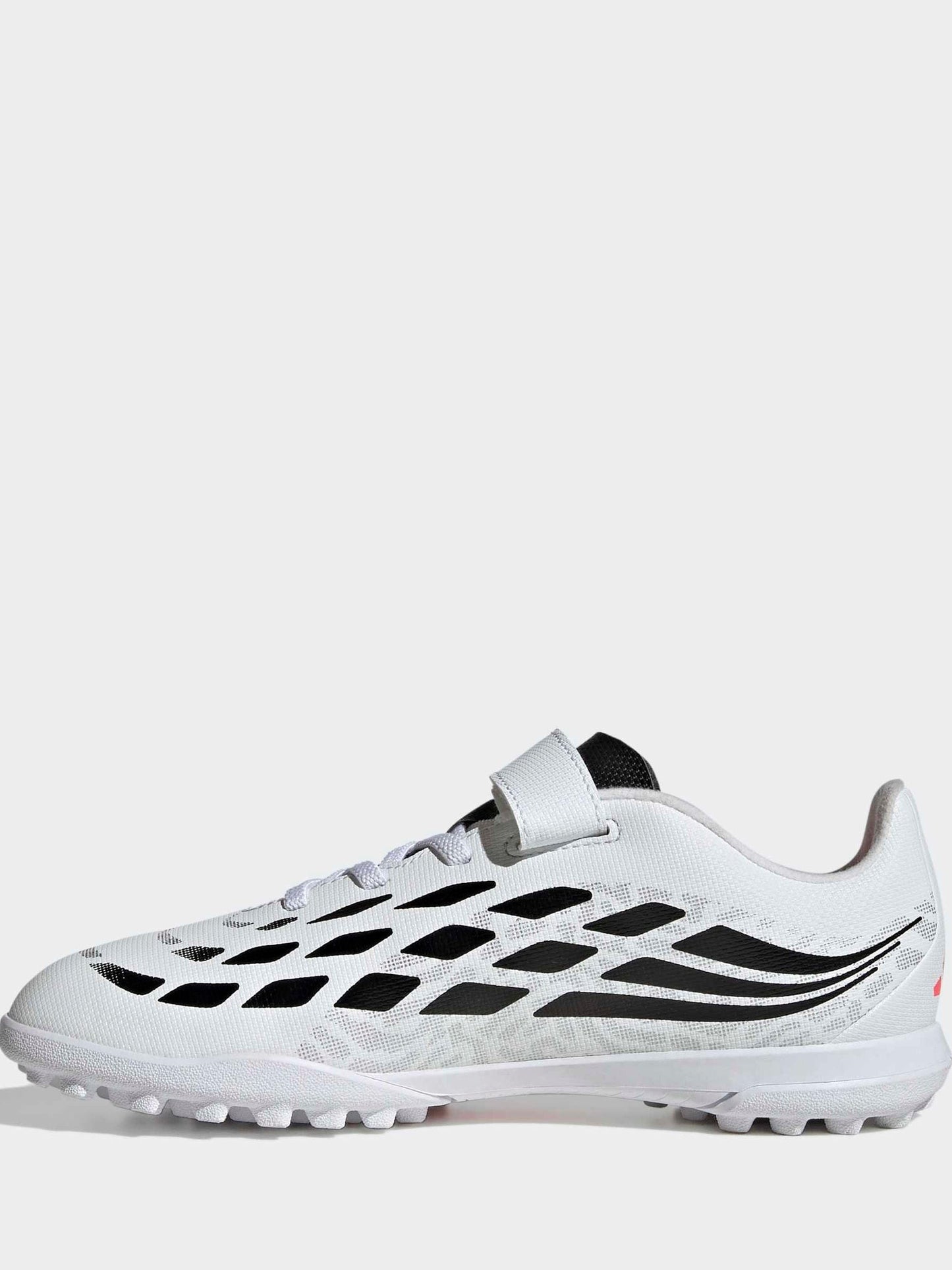 adidas White Predator Club Hook & Loop Turf Football Boots Kids image 4