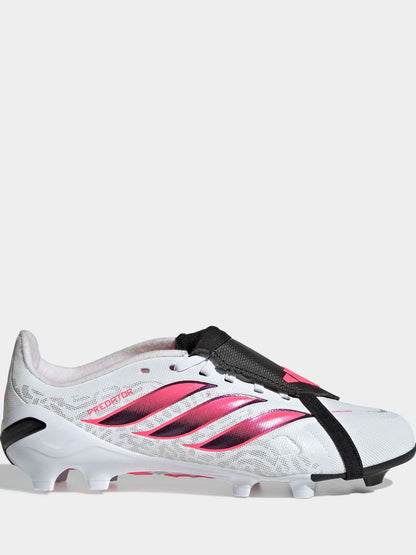 adidas White Predator League Fold-Over Tongue Firm Ground Boots image 1
