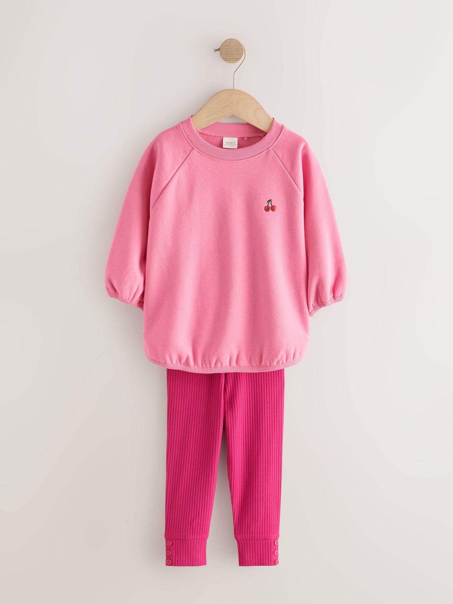 Bright Pink Sweatshirt and Leggings Set (3mths-7yrs) image 1