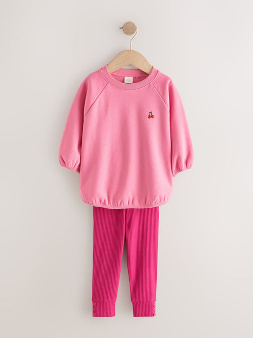 Dsiney Kidz - Bright Pink Sweatshirt and Leggings Set (3mths-7yrs) image 1