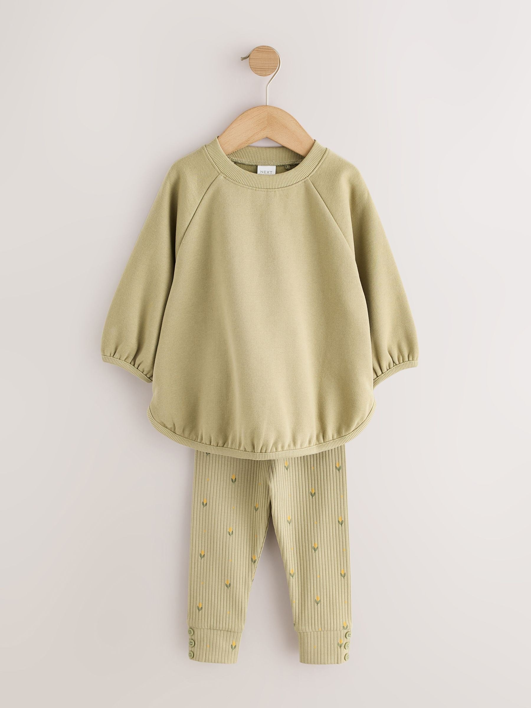 Dsiney Kidz - Light Green Sweatshirt and Leggings Set (3mths-7yrs) image 5