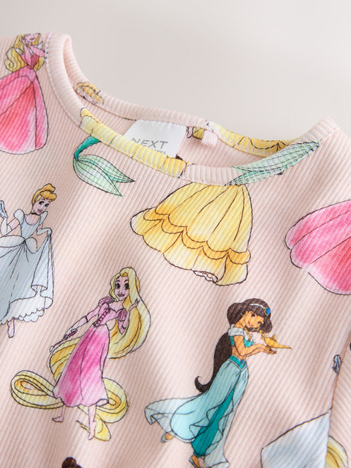 Pink Disney Princesses Long Sleeve Ribbed Top (3mths-7yrs) - image 4