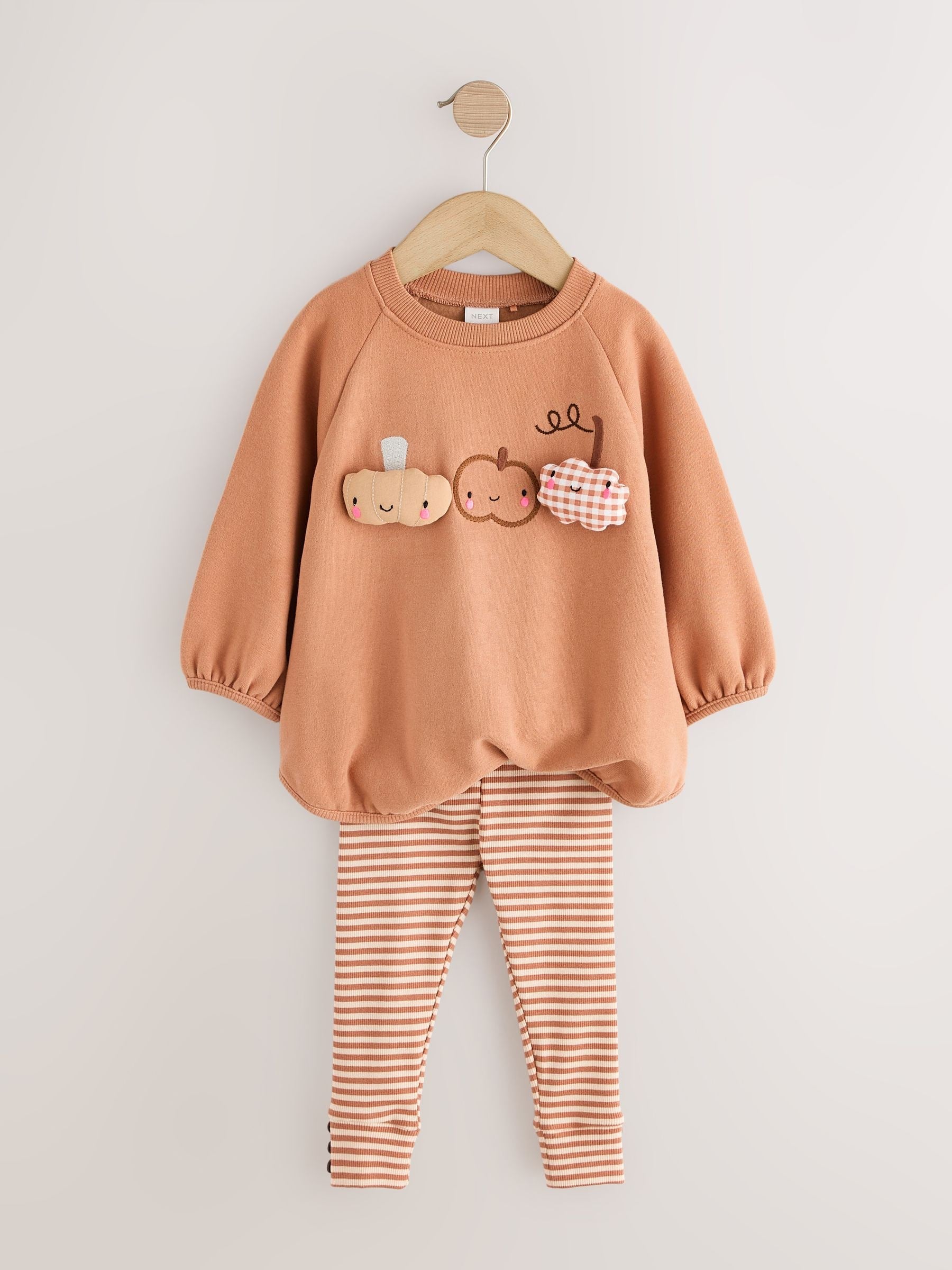 Orange Little Pumpkin Sweatshirt and Legging Set (3mths-7yrs) image 2