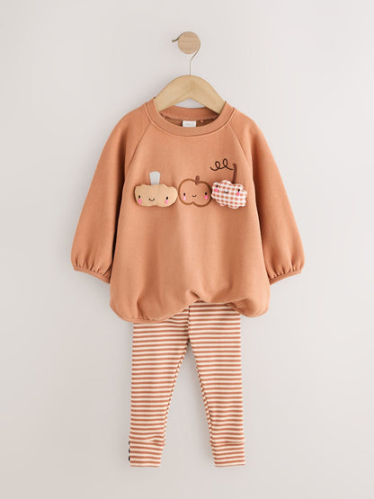 Orange Little Pumpkin Sweatshirt and Legging Set (3mths-7yrs) image 2