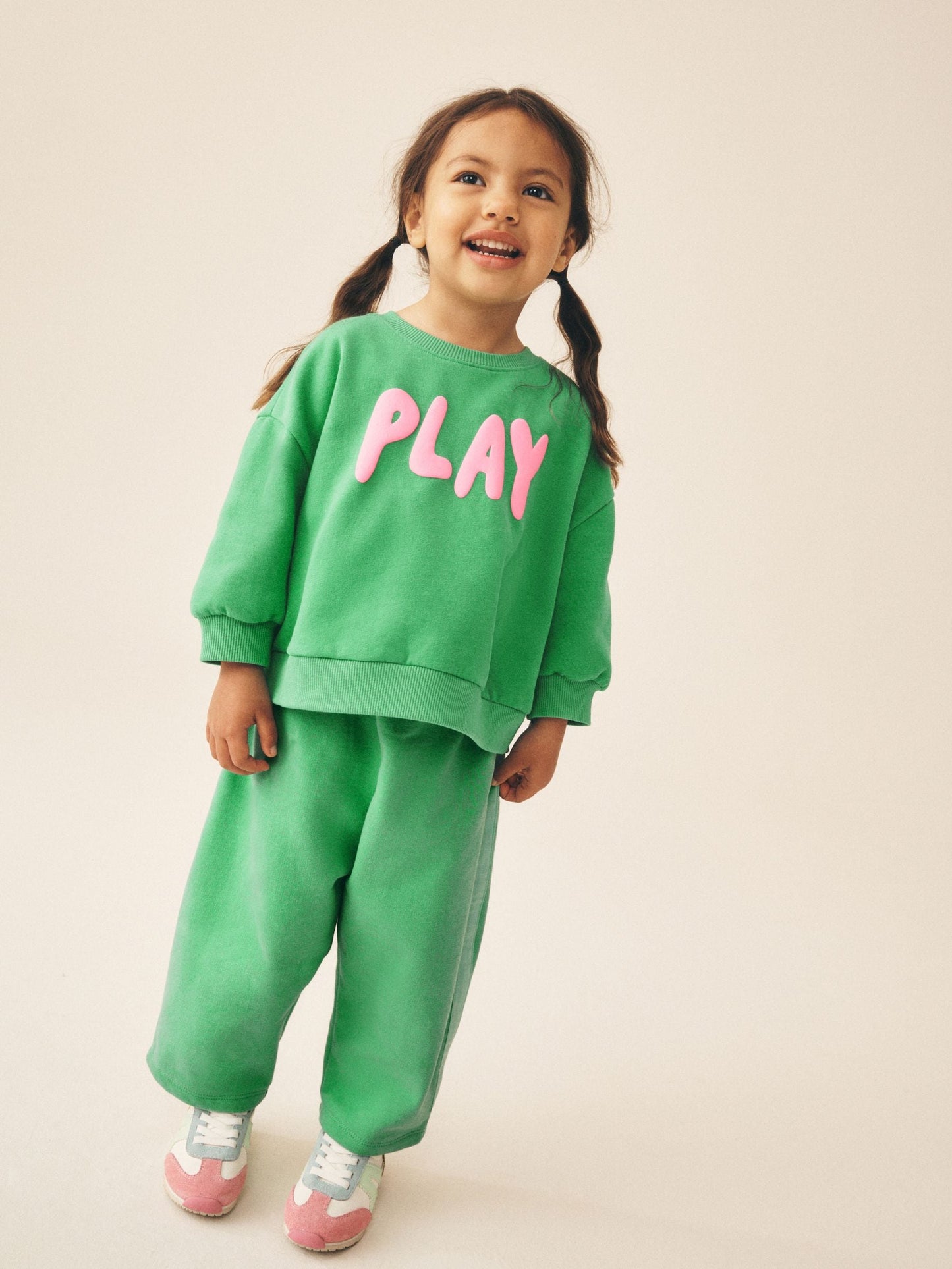 Green Play Sweatshirt and Barrel Leg Set (3mths-7yrs) image 1