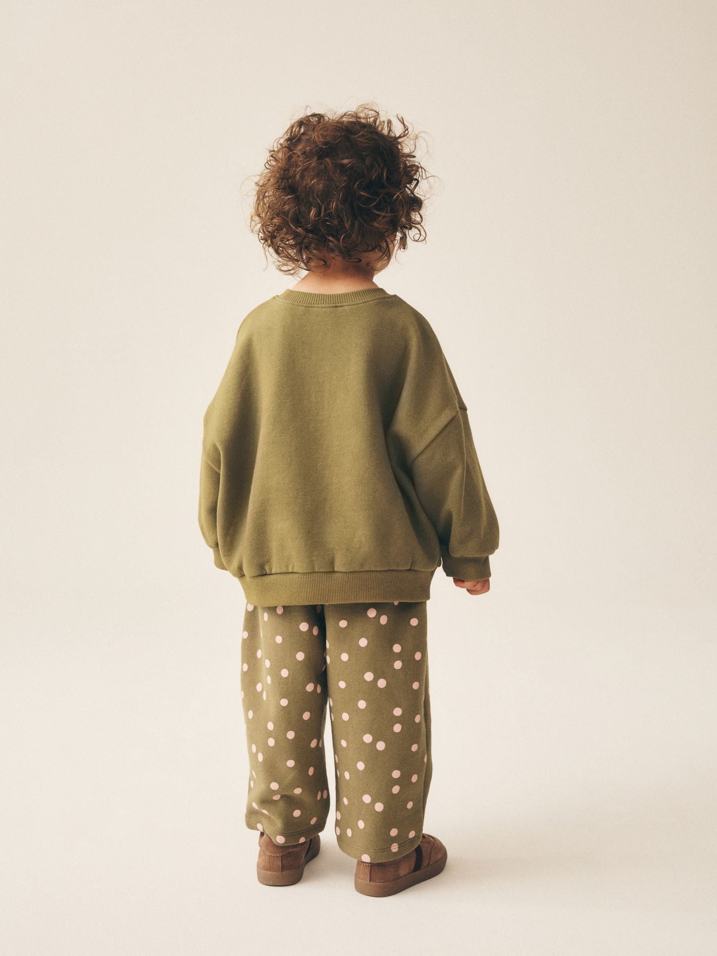 Khaki Green Bunny Sweatshirt and Barrel Leg Set (3mths-7yrs) image 3