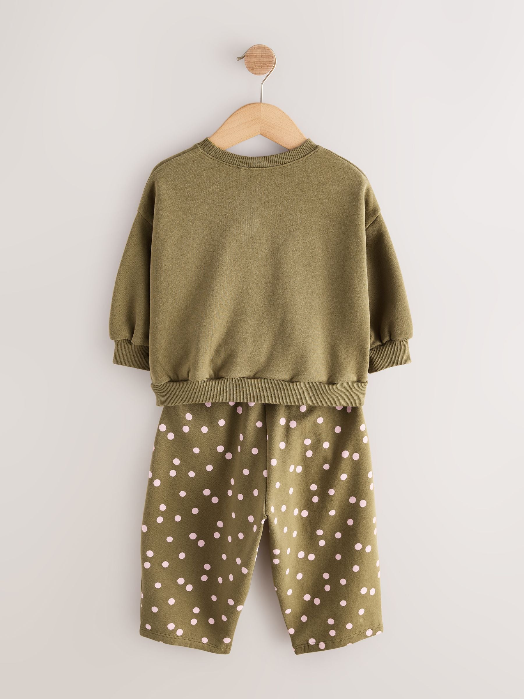 Khaki Green Bunny Sweatshirt and Barrel Leg Set (3mths-7yrs) image 6