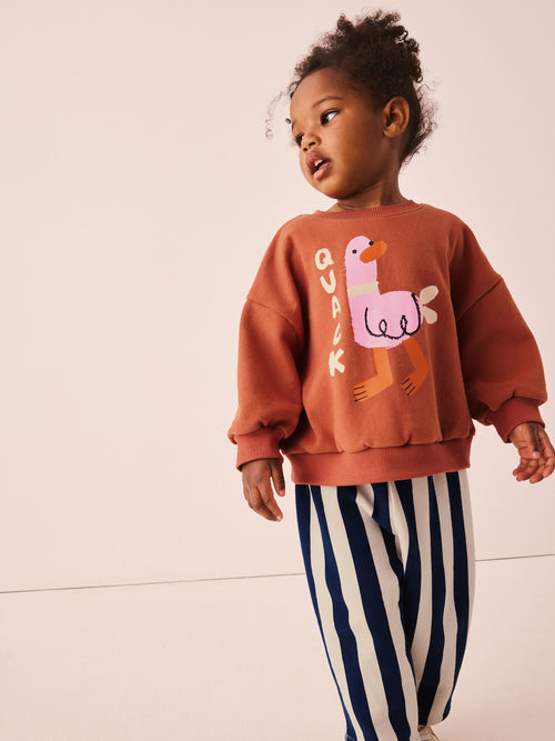 Navy Stripe Duck Long Sleeve Top and Barrel Trousers Set (3mths-7yrs) image 1