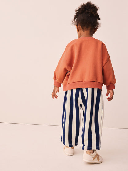 Navy Stripe Duck Long Sleeve Top and Barrel Trousers Set (3mths-7yrs) image 3