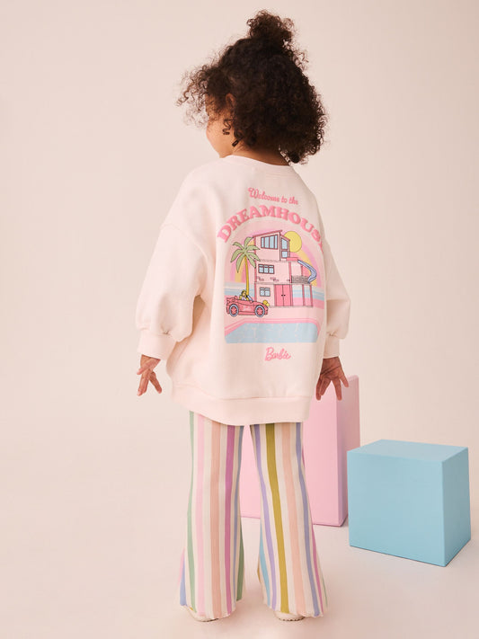 Dsiney Kidz - Barbie Dreamhouse Rainbow Sweatshirt and Flare Leg Set (3mths-7yrs) image 1
