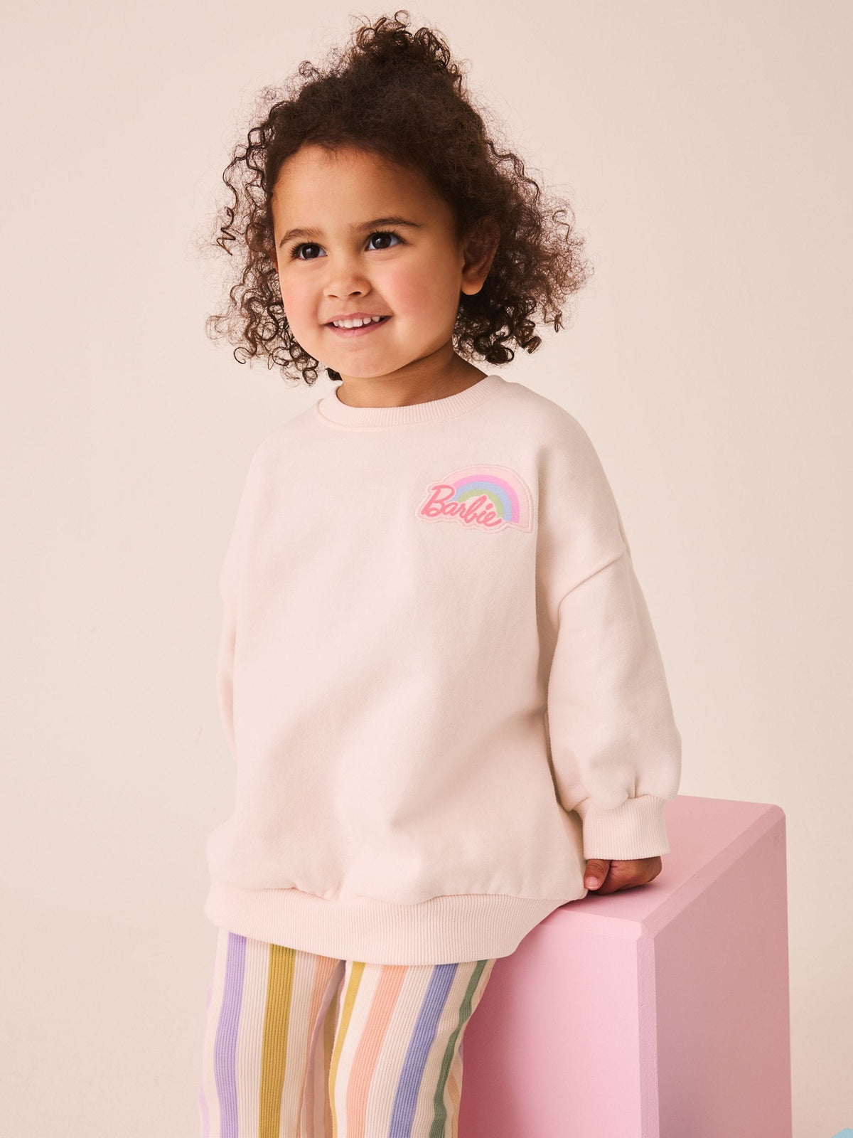Dsiney Kidz - Barbie Dreamhouse Rainbow Sweatshirt and Flare Leg Set (3mths-7yrs) image 3