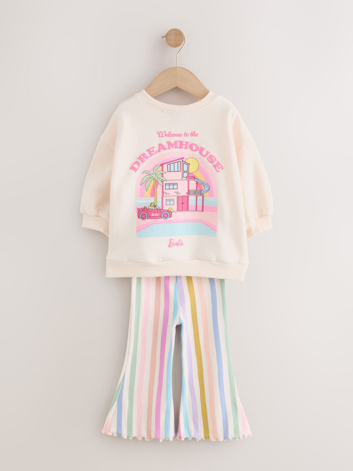 Dsiney Kidz - Barbie Dreamhouse Rainbow Sweatshirt and Flare Leg Set (3mths-7yrs) image 7