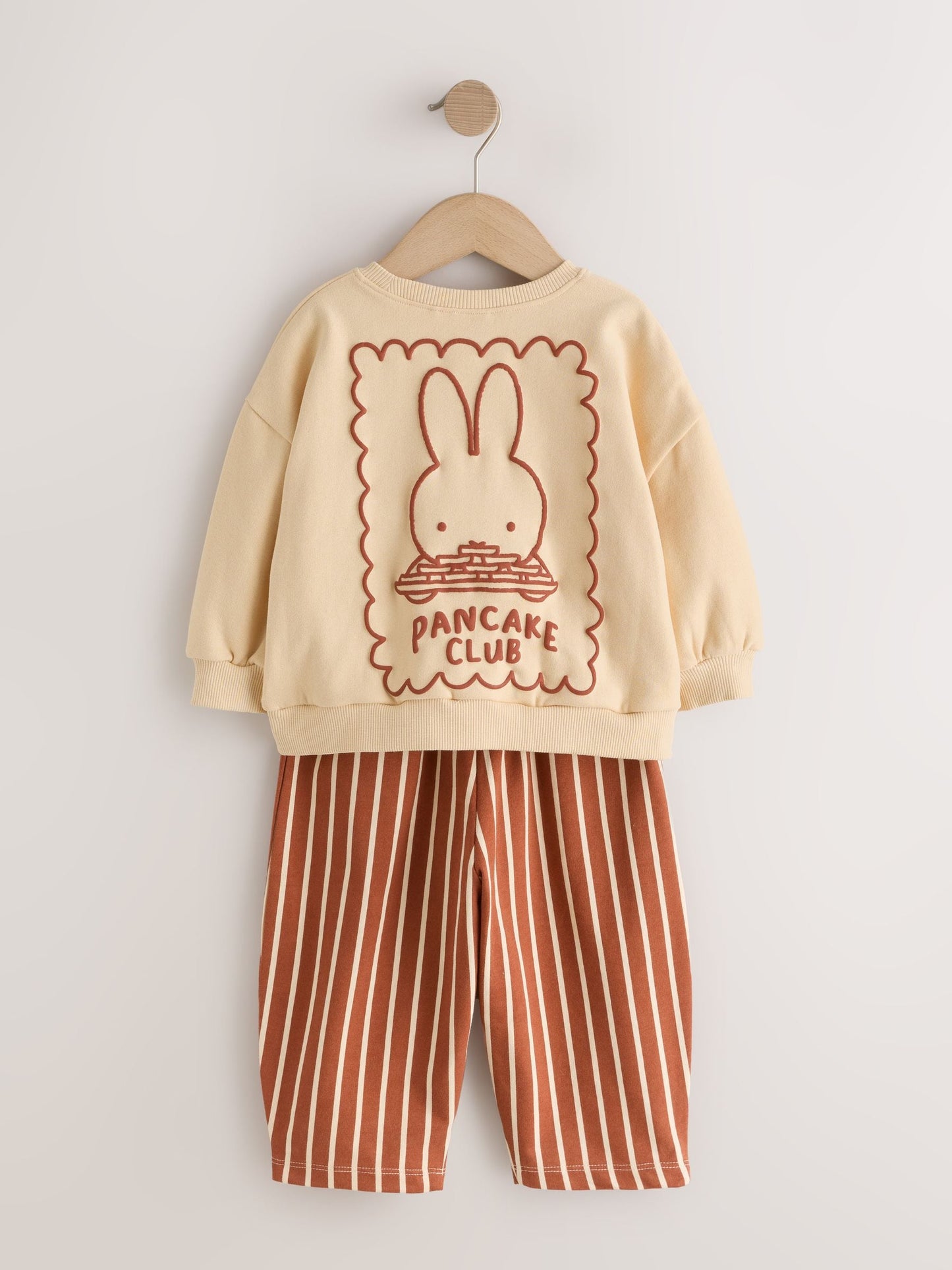 Miffy Light Yellow Stripe Sweatshirt and Wide Leg Set (3mths-7yrs) image 2
