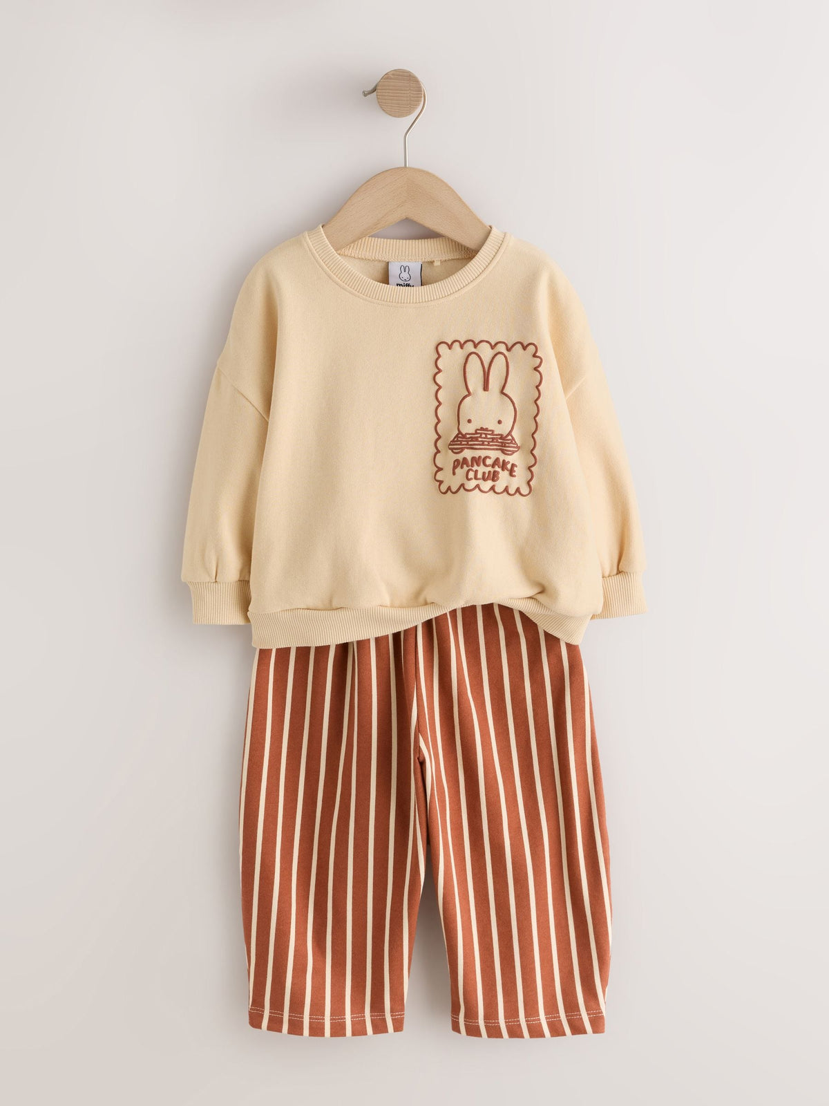 Miffy Light Yellow Stripe Sweatshirt and Wide Leg Set (3mths-7yrs) image 3