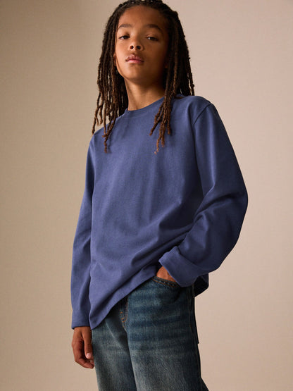 Dsiney Kidz - Mid Blue Cosy Long Sleeve T-Shirt (3-16yrs) image 1