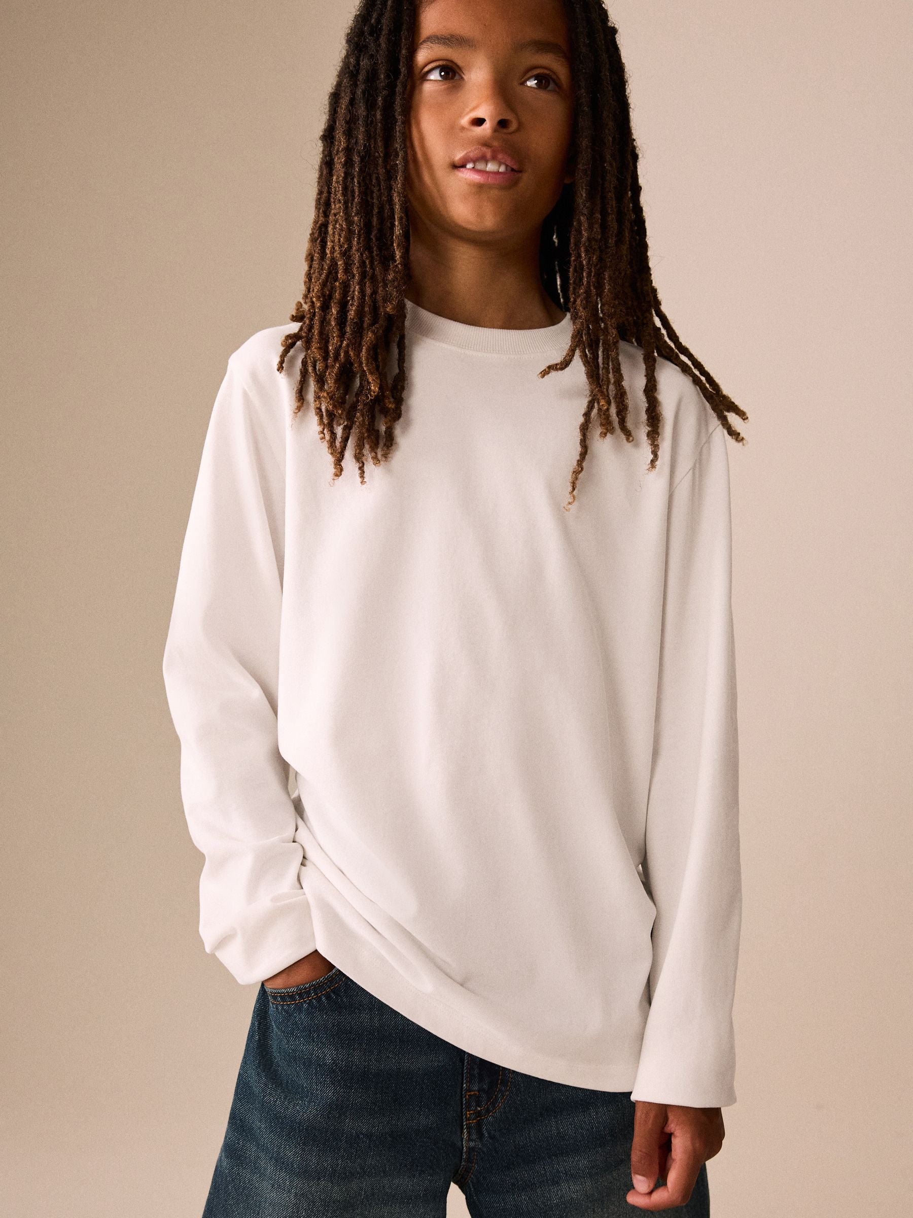 Dsiney Kidz - White Cosy Long Sleeve T-Shirt (3-16yrs) image 1