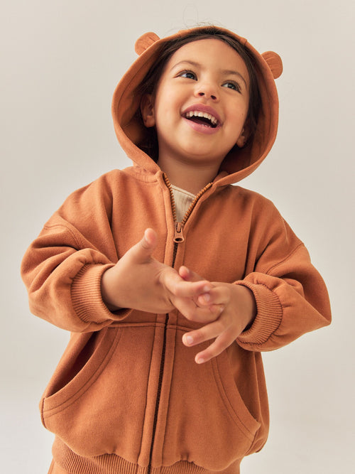 Dsiney Kidz - Rust Brown Zip Through Hoodie (3mths-7yrs) image 1