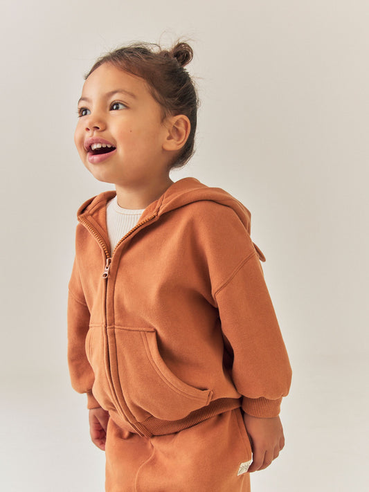Dsiney Kidz - Rust Brown Zip Through Hoodie (3mths-7yrs) image 2