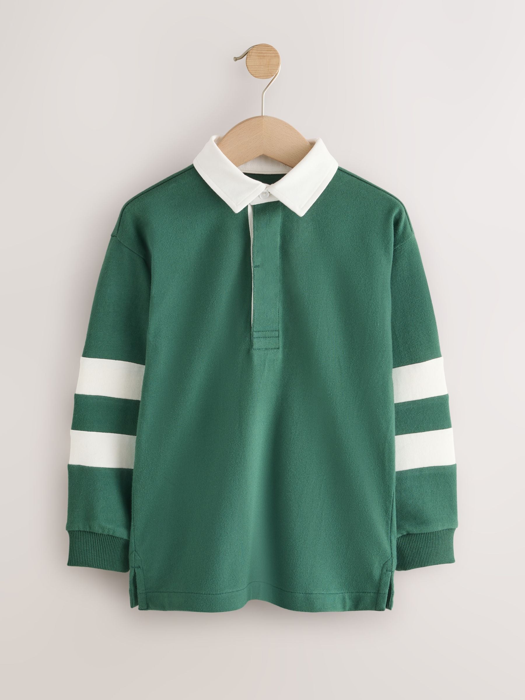 Dsiney Kidz - Green/Ecru Rugby Polo Shirt (3-16yrs) image 1
