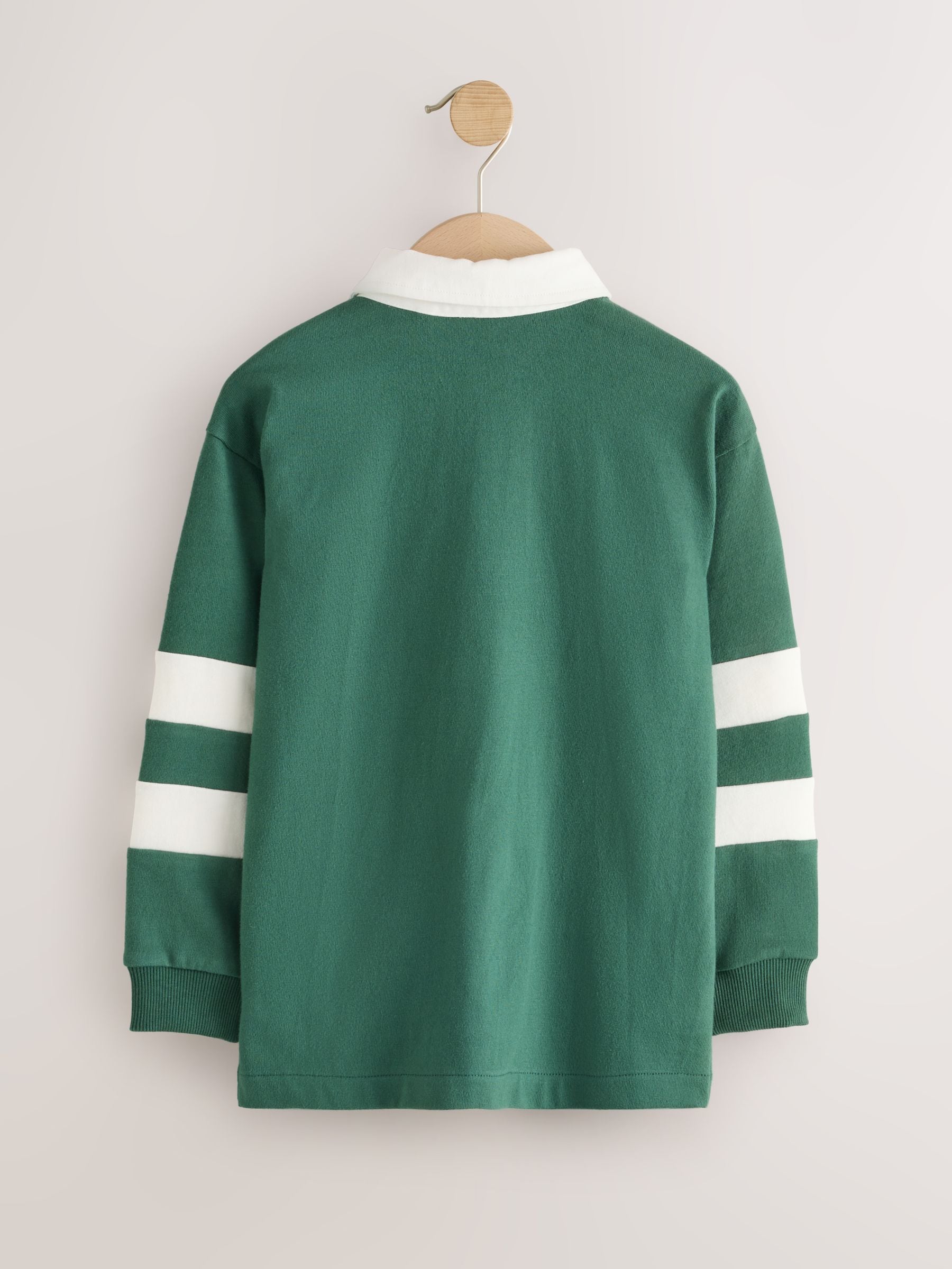 Dsiney Kidz - Green/Ecru Rugby Polo Shirt (3-16yrs) image 2