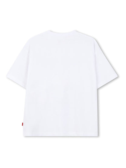 HUGO White Graphic Crew Neck Short Sleeve T-Shirt image 2