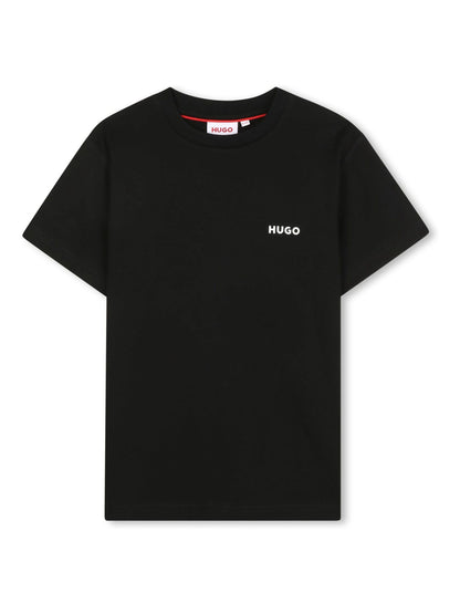 HUGO Black Logo Crew Neck Short Sleeve T-Shirts 2 Pack image 5