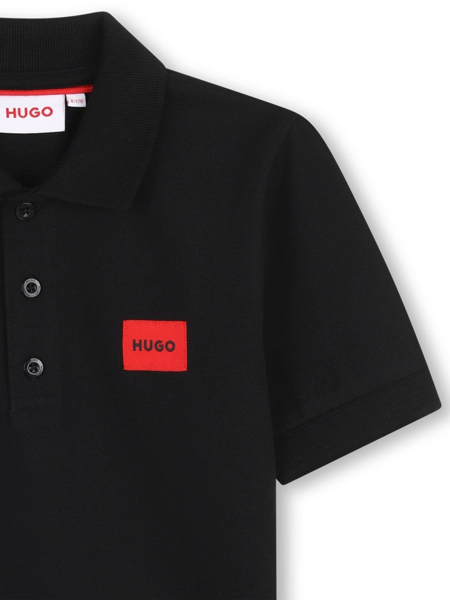 Dsiney Kidz - HUGO Black Logo Short Sleeve Polo Shirt image 3