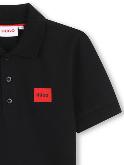Dsiney Kidz - HUGO Black Logo Short Sleeve Polo Shirt image 3