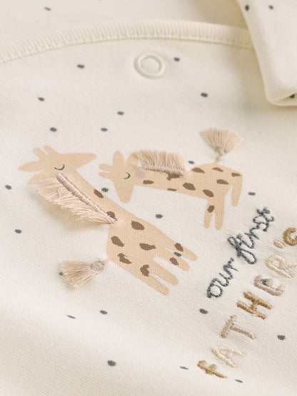 Cream My First Fathers Day Baby Sleepsuit (0-18mths) image 5