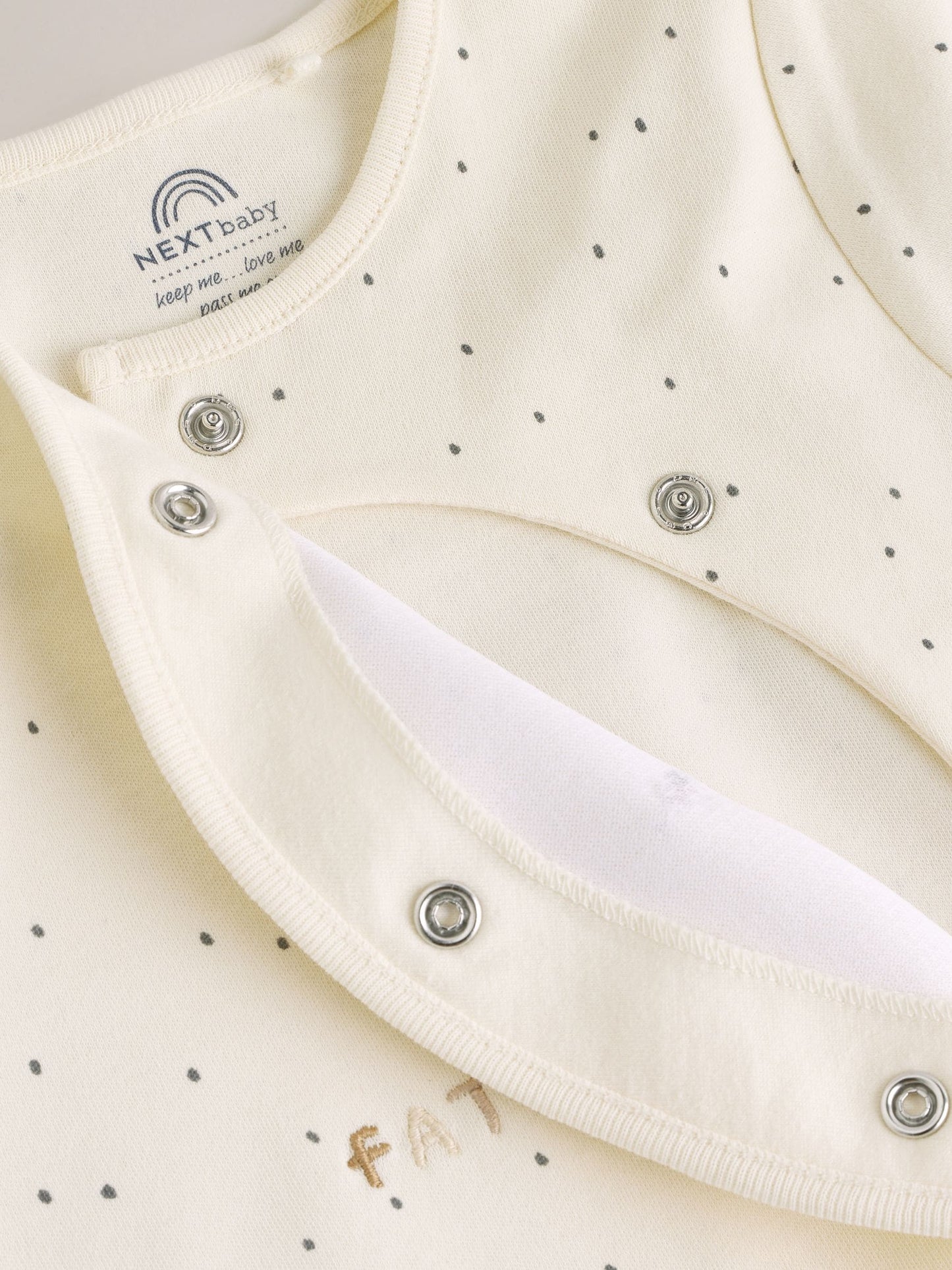 Cream My First Fathers Day Baby Sleepsuit (0-18mths) image 6