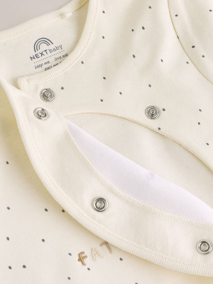 Cream My First Fathers Day Baby Sleepsuit (0-18mths) image 6