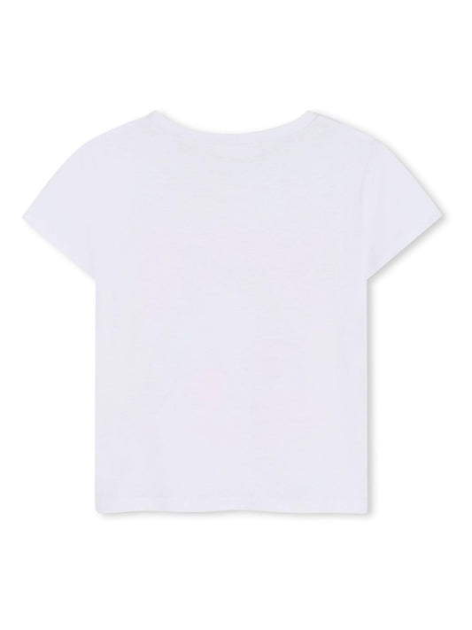 Billieblush White Short Sleeve Graphic Print T-Shirt image 2