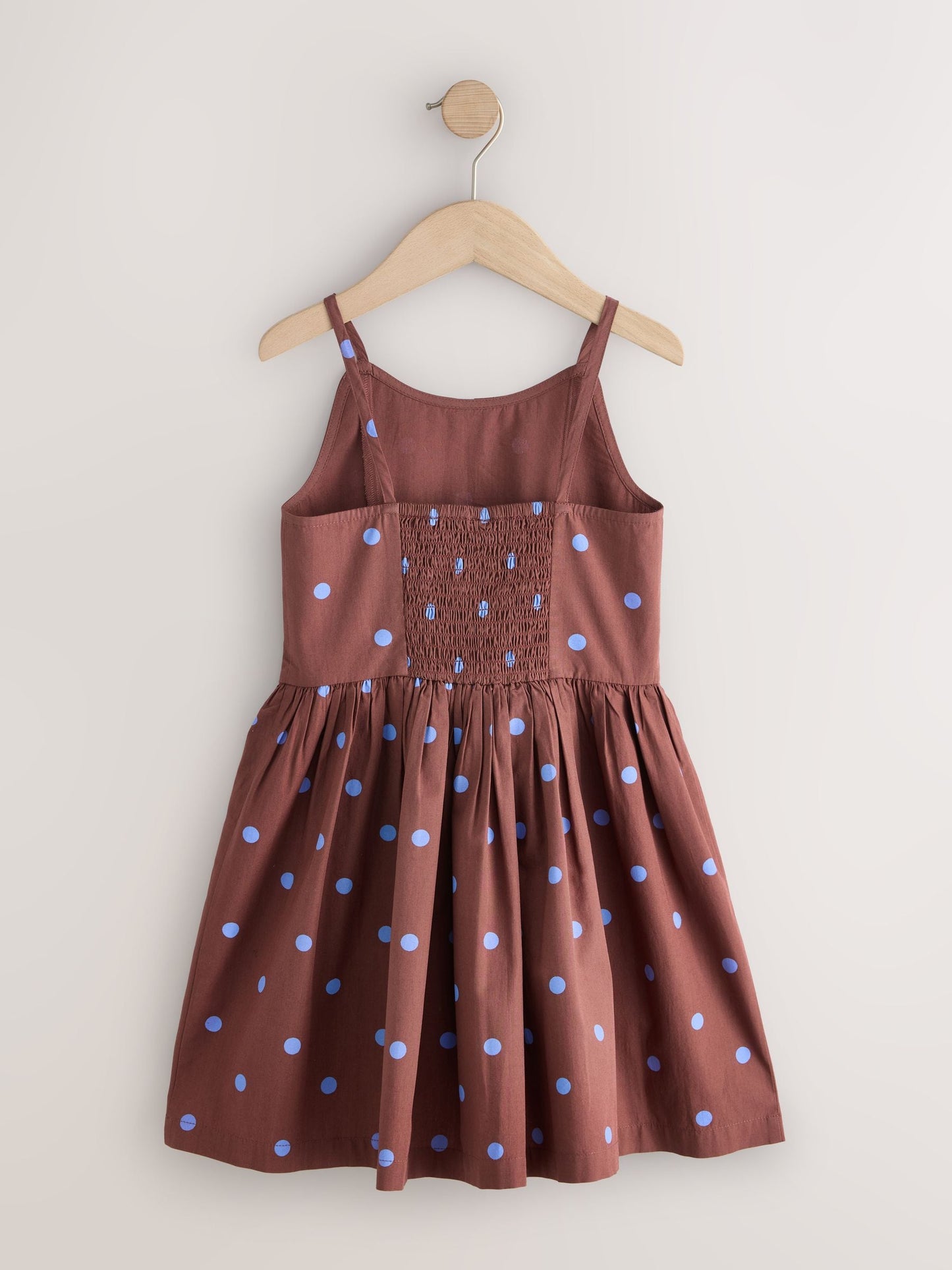 Chocolate Brown Spot Strappy Dress (3-16yrs) image 6