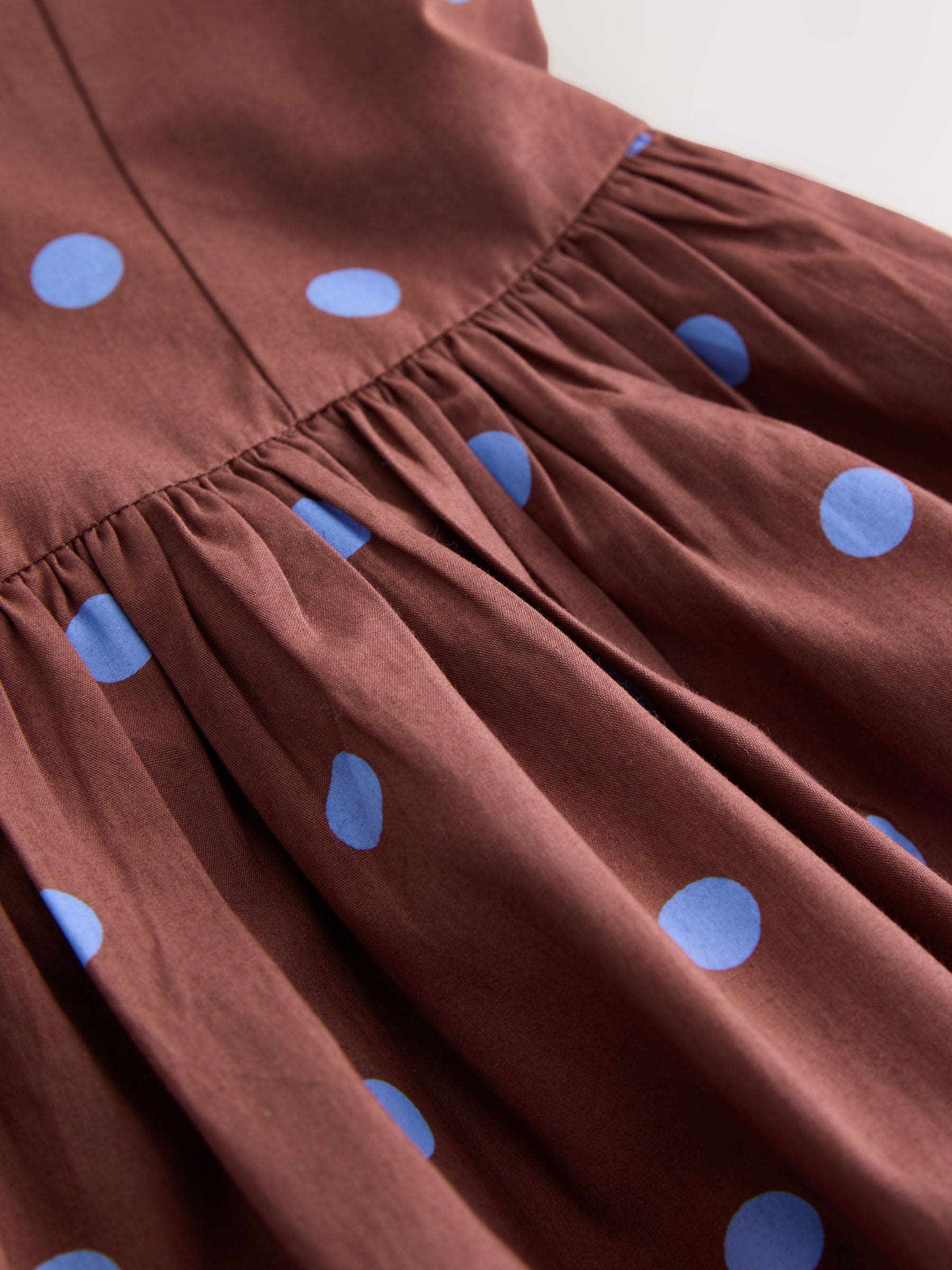 Chocolate Brown Spot Strappy Dress (3-16yrs) image 8