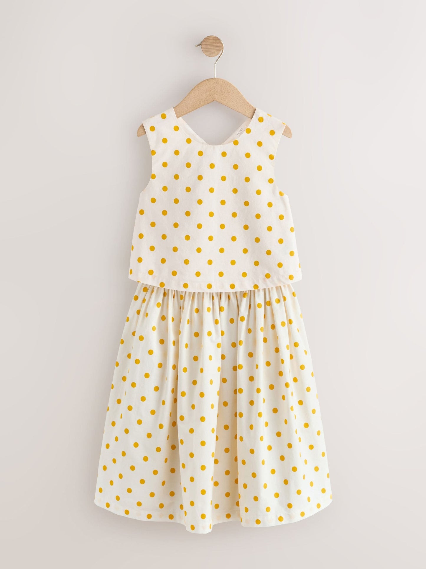 Yellow/White Spot Blouse and Skirt Set (3-16yrs) image 5