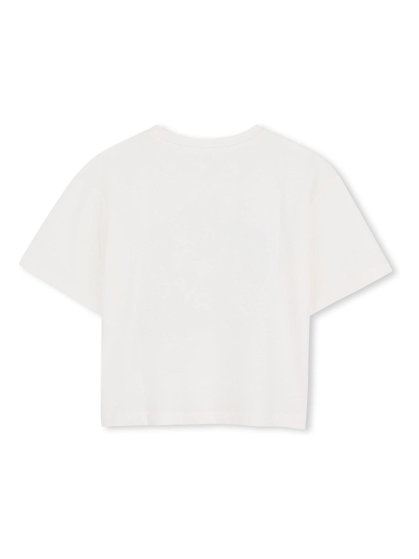 Kenzo Kids White Graphic Logo Crew Neck Short Sleeve T-Shirt image 2