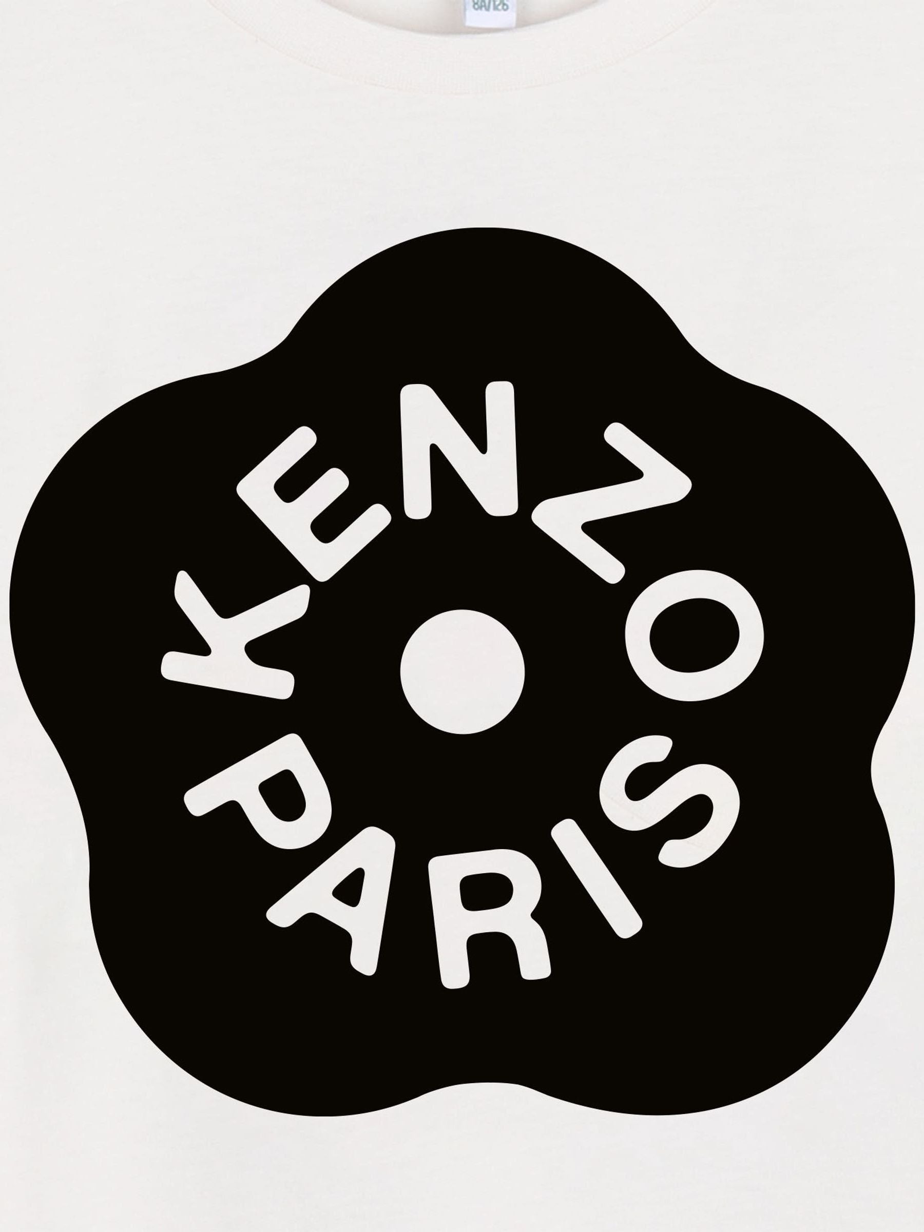 Kenzo Kids White Graphic Logo Crew Neck Short Sleeve T-Shirt image 3