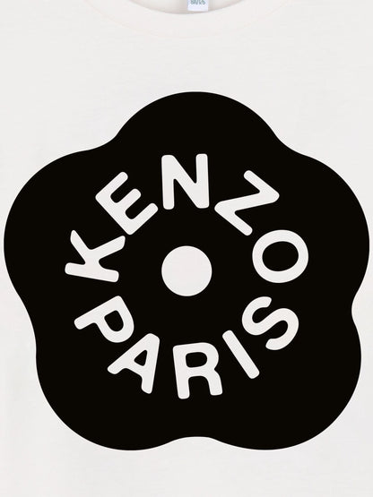 Kenzo Kids White Graphic Logo Crew Neck Short Sleeve T-Shirt image 3