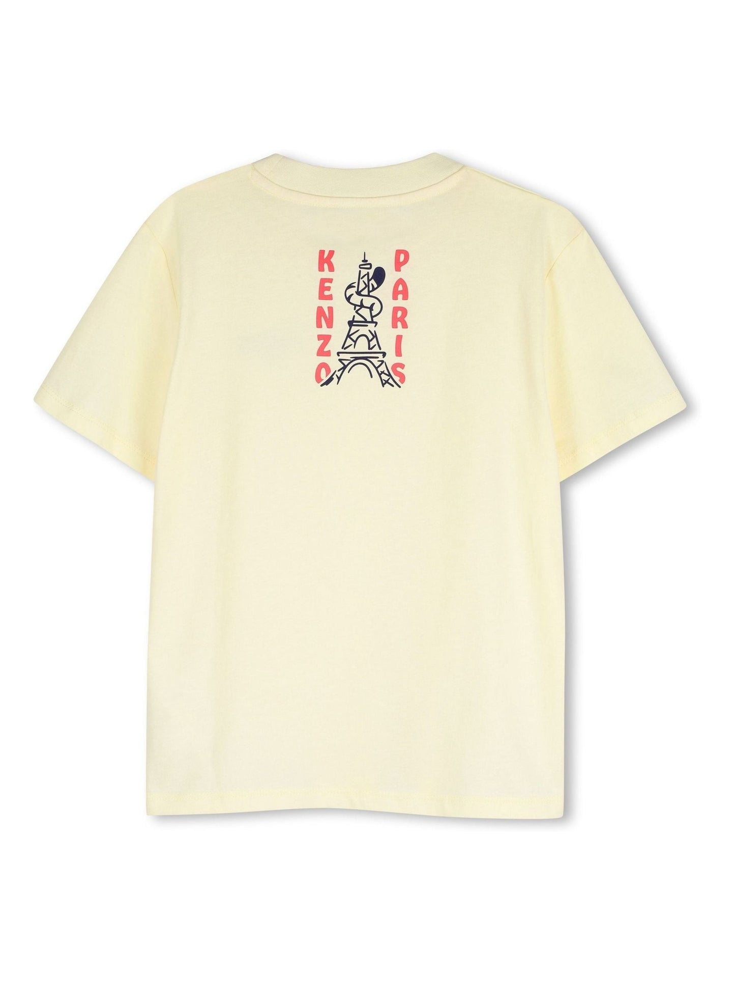 Kenzo Kids Yellow Back Graphic Logo Crew Neck Short Sleeve T-Shirt image 2
