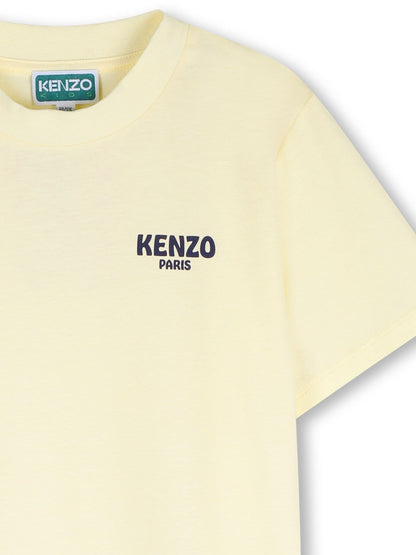 Kenzo Kids Yellow Back Graphic Logo Crew Neck Short Sleeve T-Shirt image 3