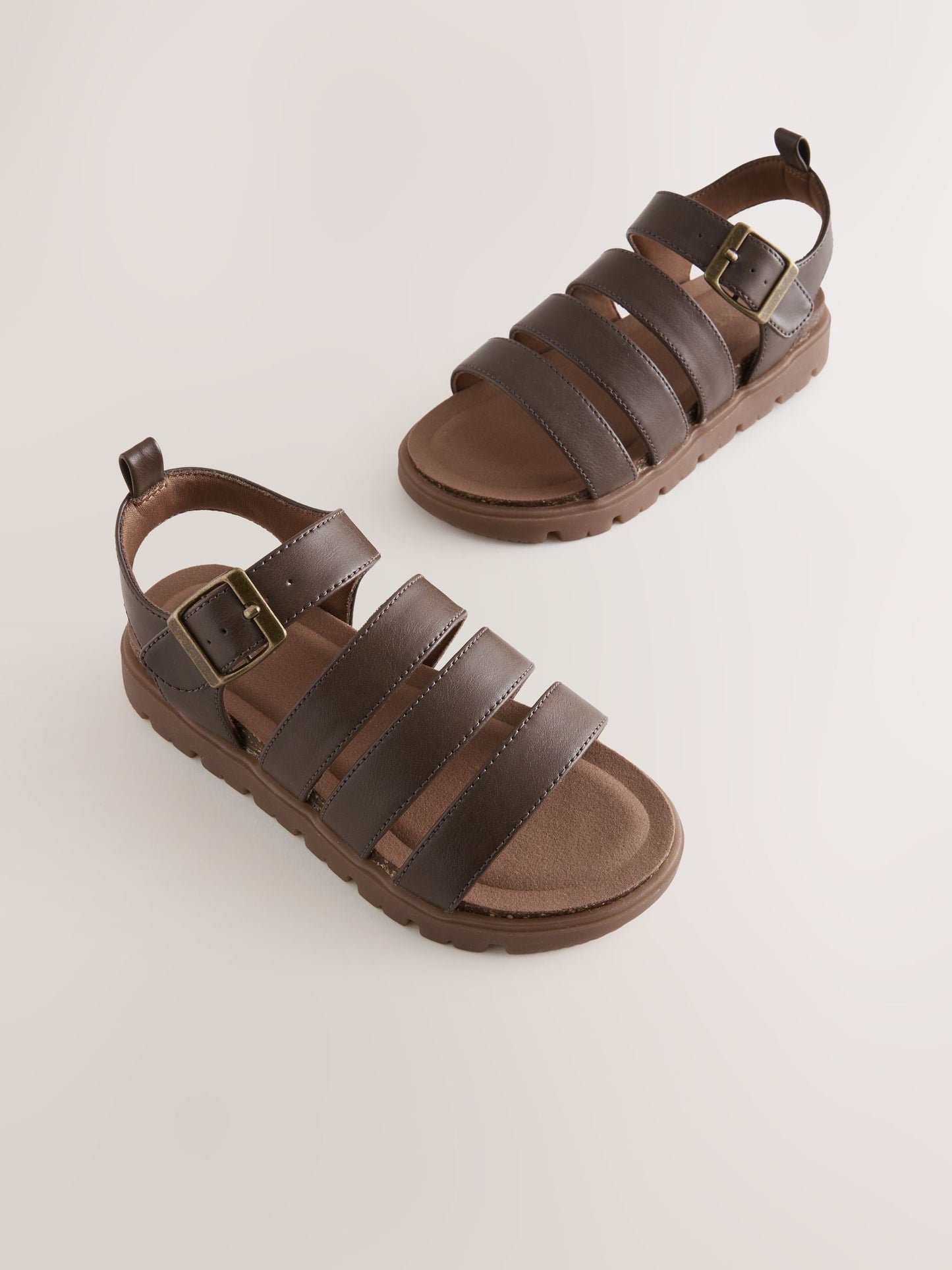 Chocolate Brown Chunky Sandals image 1