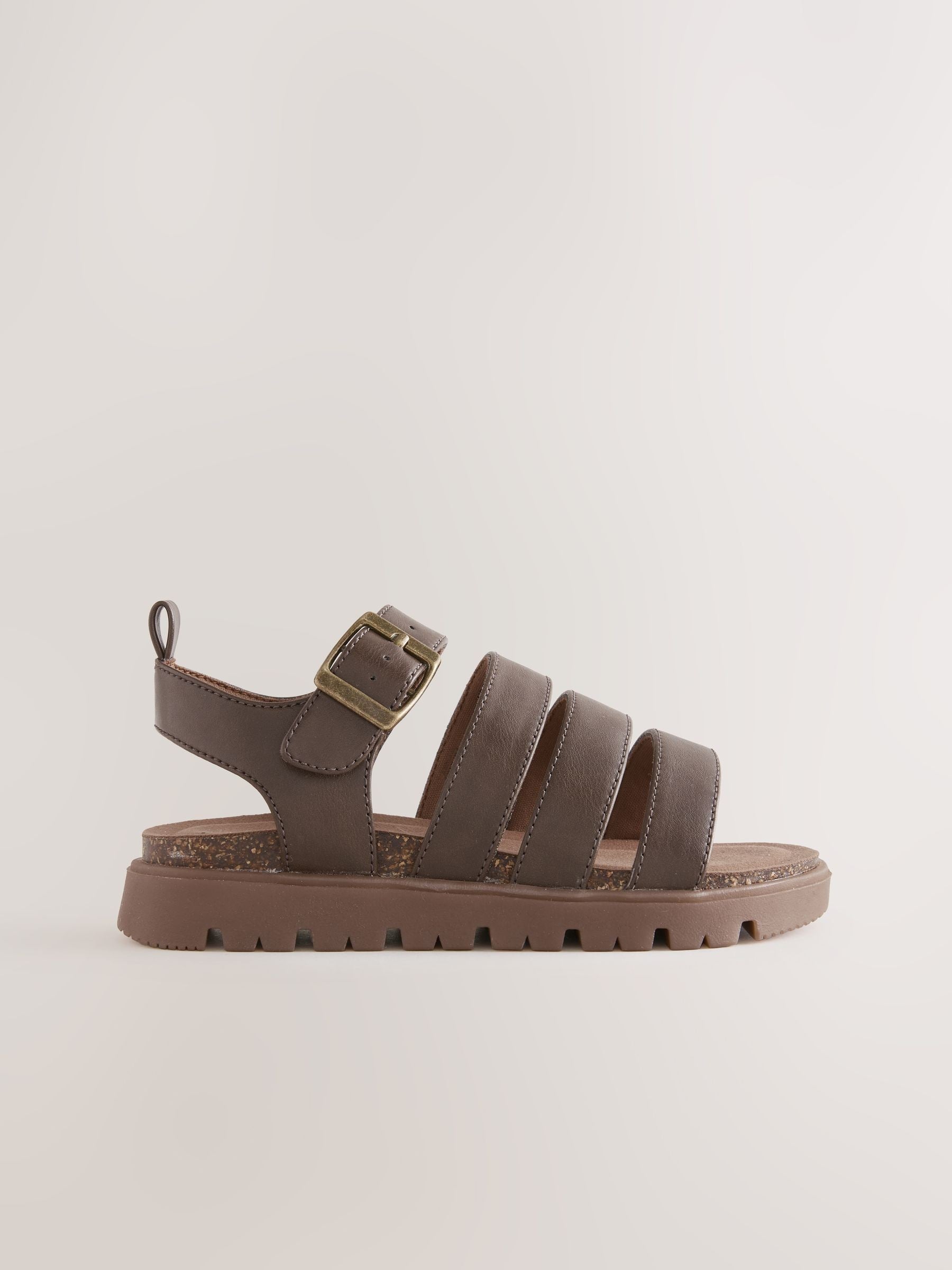 Chocolate Brown Chunky Sandals image 2