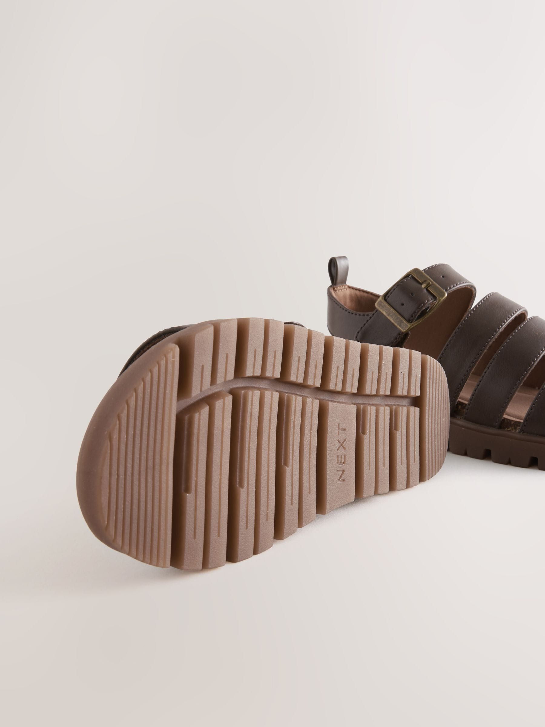 Chocolate Brown Chunky Sandals image 3