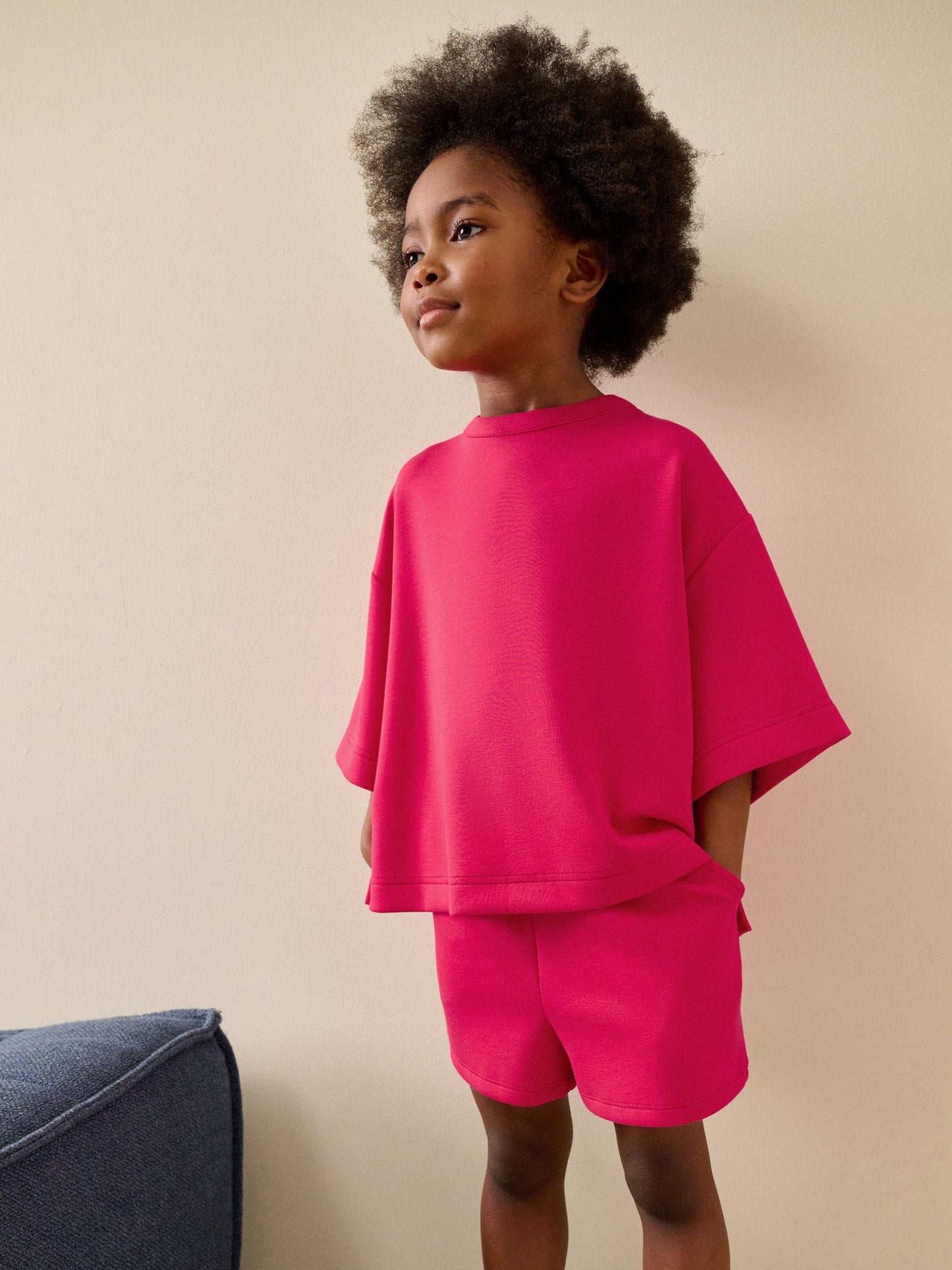 Dsiney Kidz - Bright Pink Supersoft T-Shirt and Shorts Set (3-16yrs) image 2