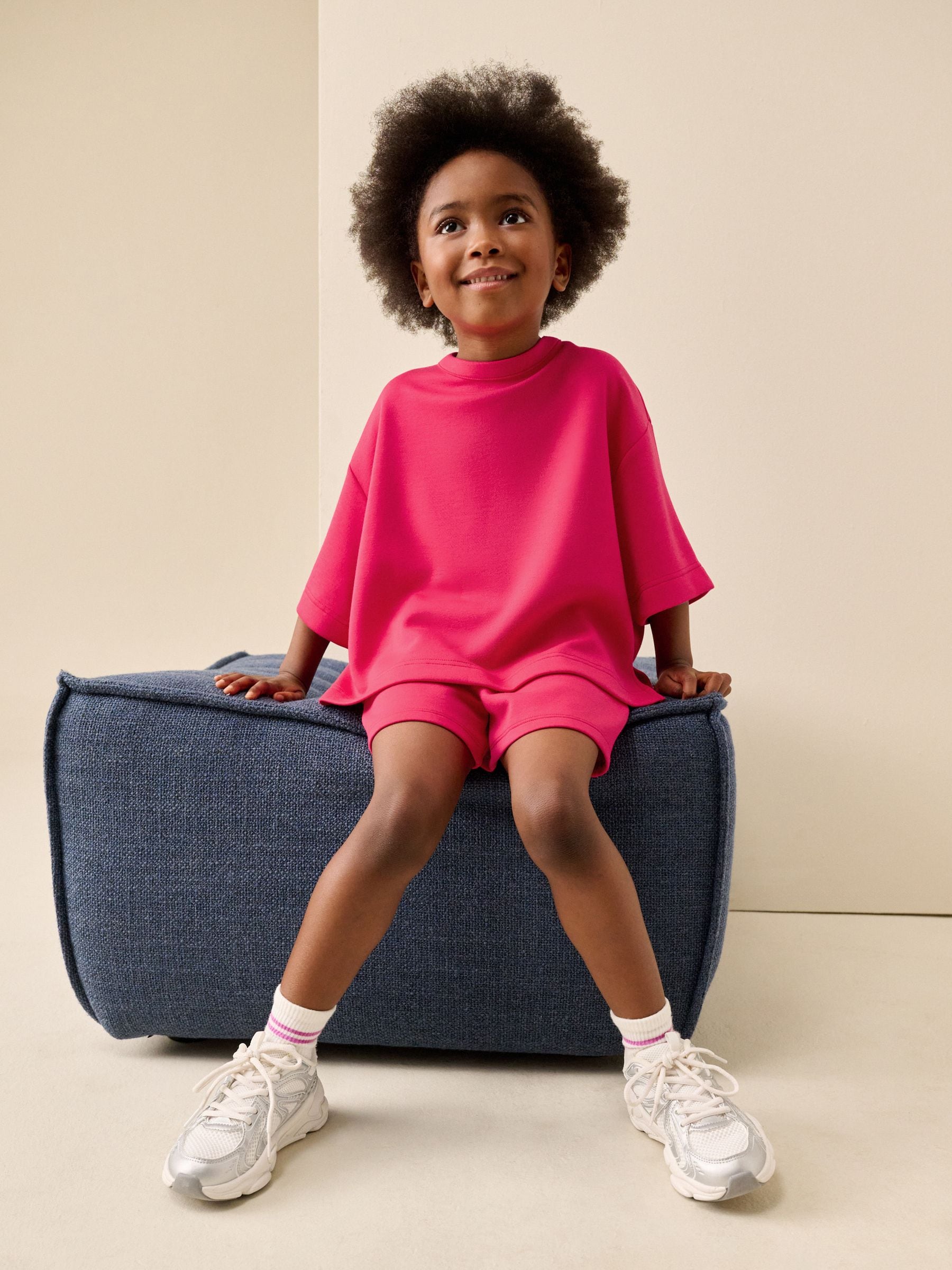 Dsiney Kidz - Bright Pink Supersoft T-Shirt and Shorts Set (3-16yrs) image 3